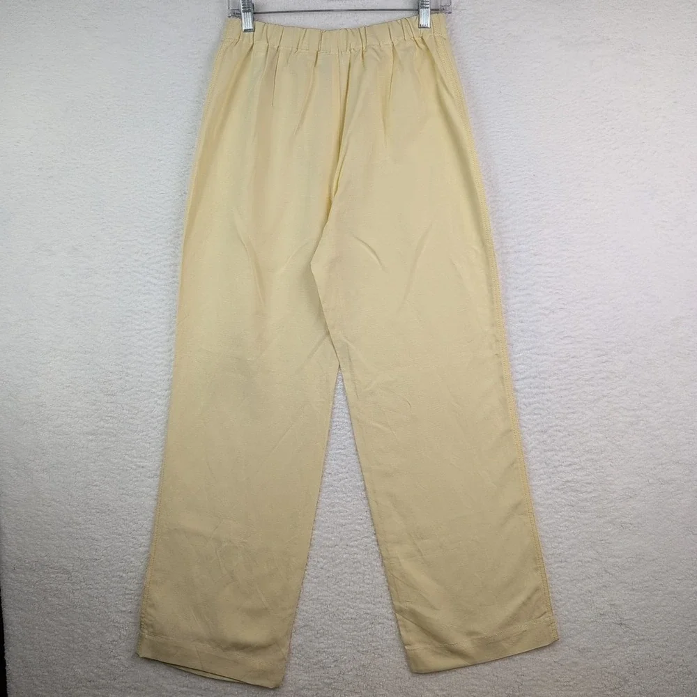 NWT Banana Republic Arcata Tencel‎ Linen Easy Pants Yellow Women's Small